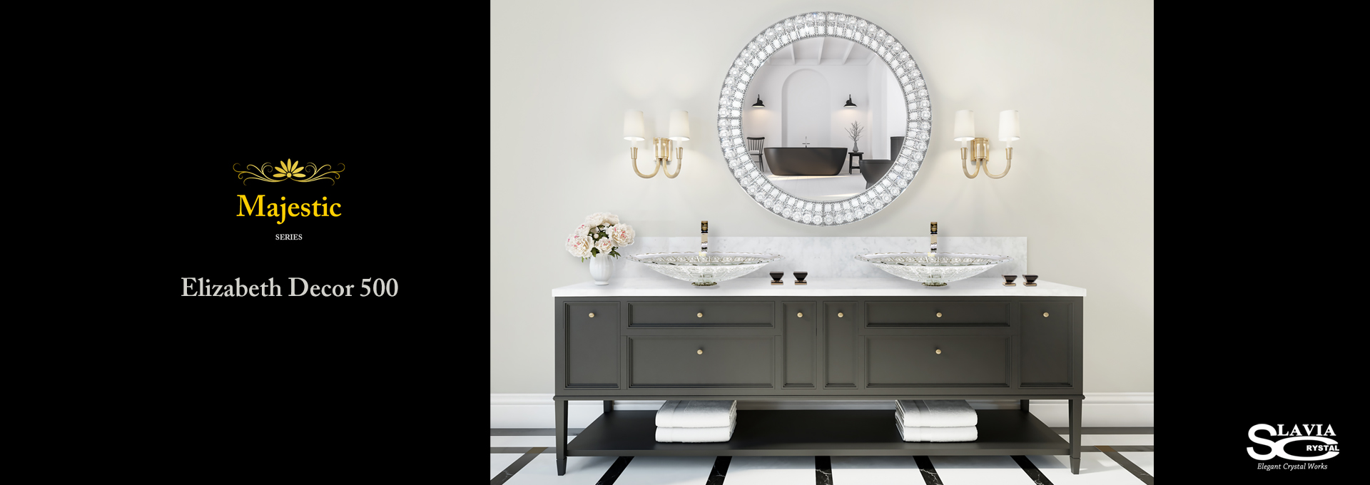 majestic Elizabeth Crystal Sink, Washbasin, Wash bowl,