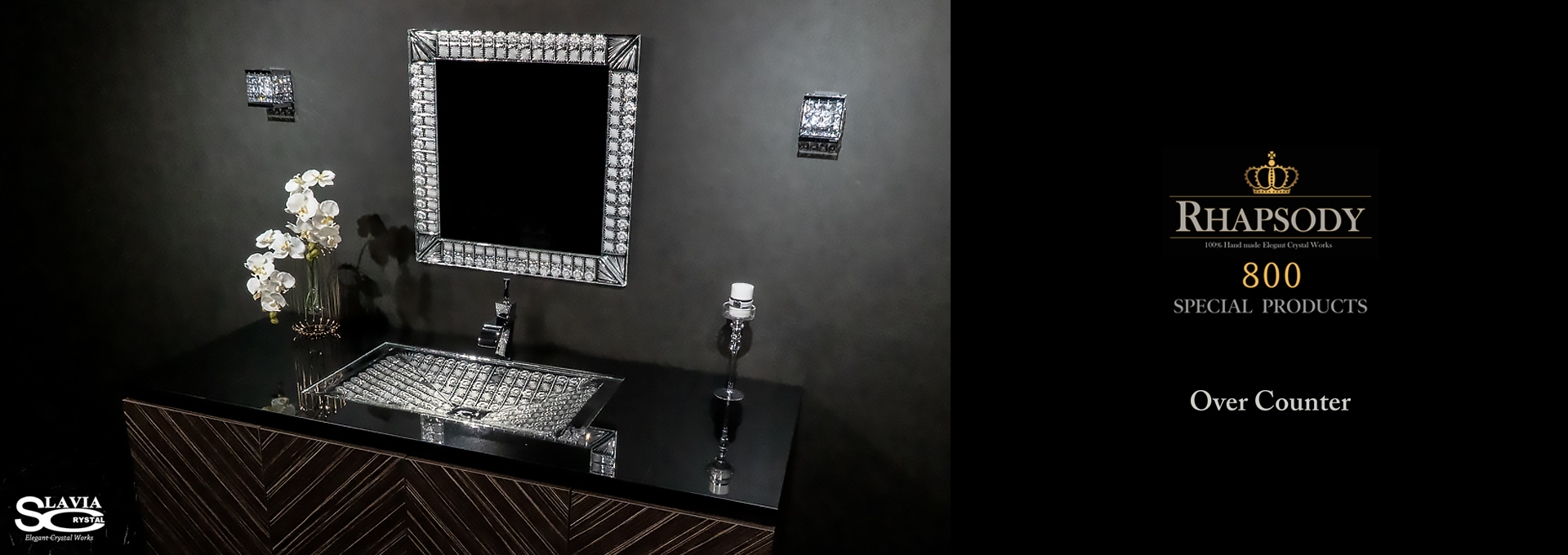 Rhapsody 800 Elizabeth,Crystal Washbasins,Crystal Sink,