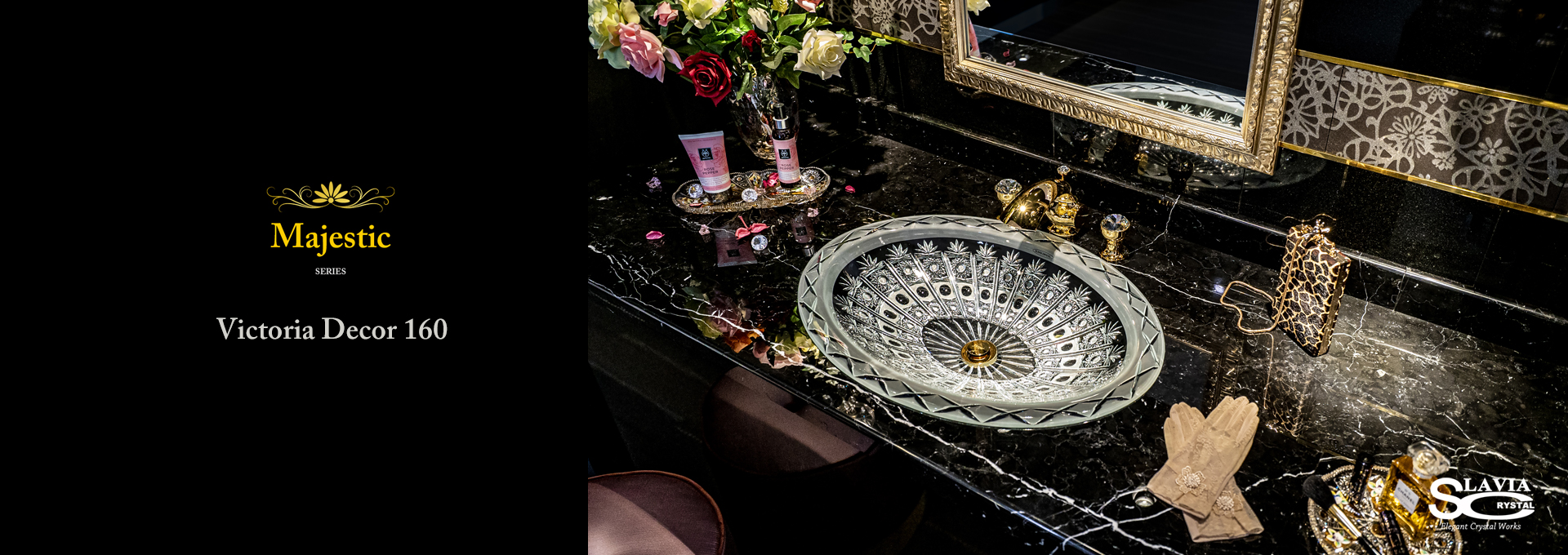 Majestic Victoria Crystal Bathroom Sink, Washbasin, Wash bowl,