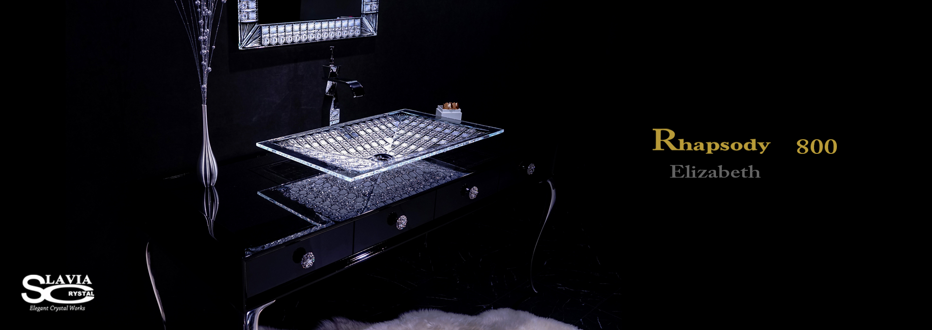 Rhapsody 800  Elizabeth, Crystal Sinks,Washbasins,Bathroom Sinks