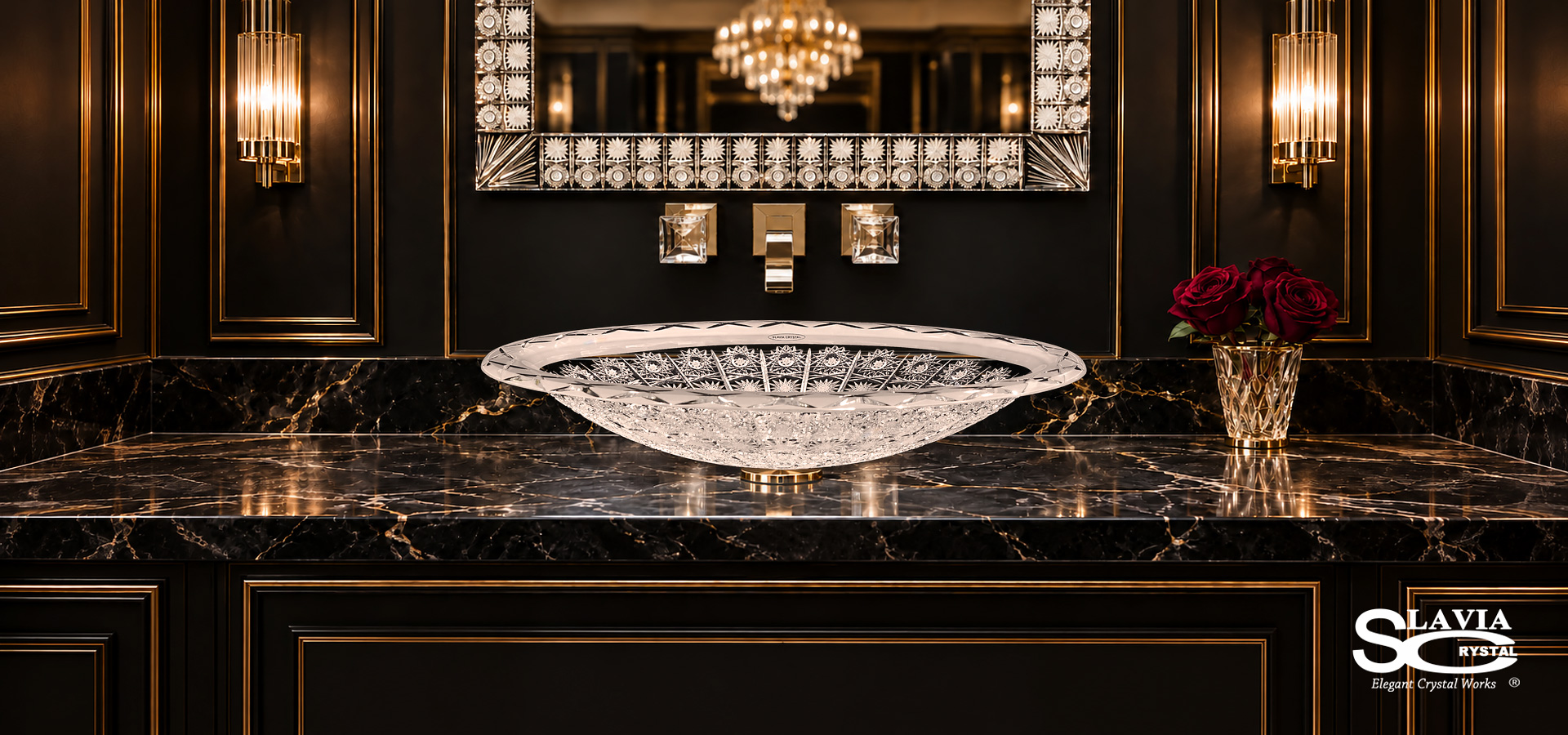 Majestic Elizabeth Crystal Sink, Crystal Washbasin, crystal Wash bowl,