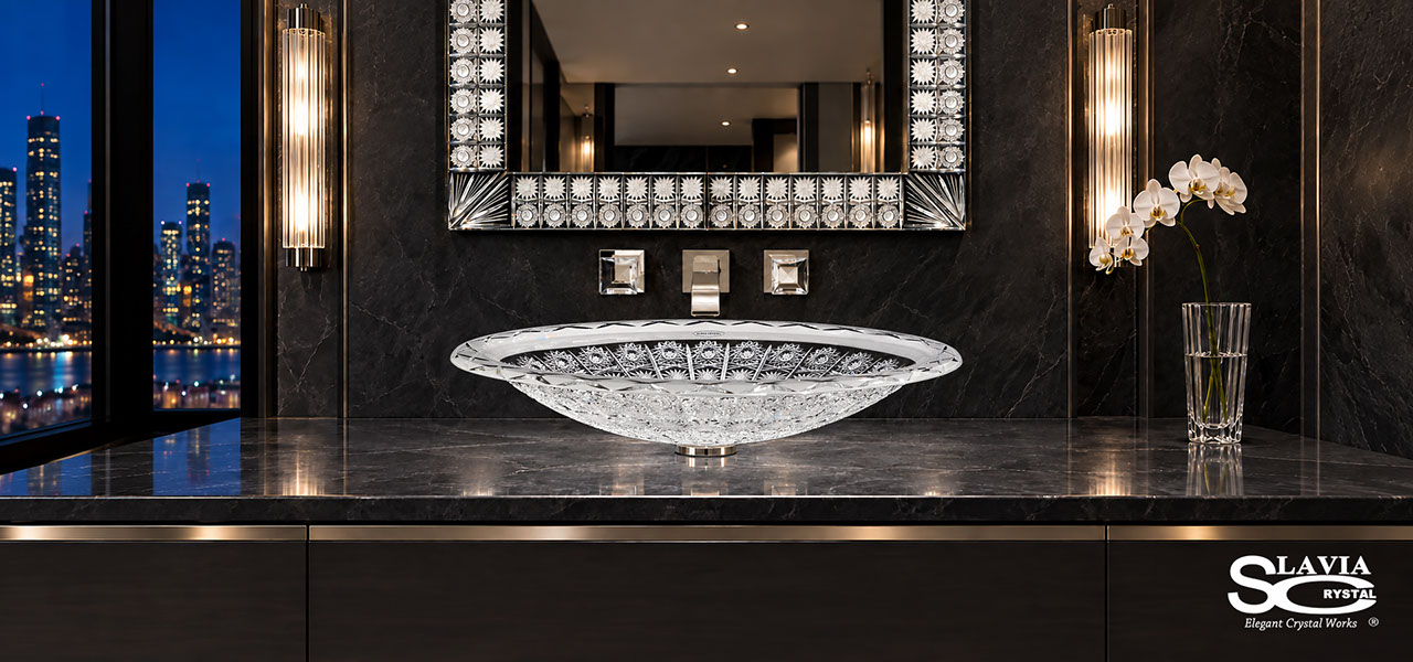 Majestic Elizabeth Crystal Sink, Crystal Washbasin, crystal Wash bowl,