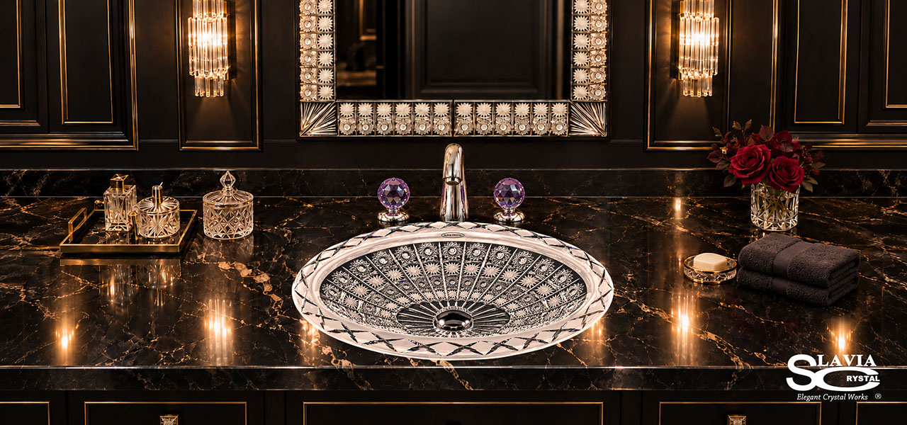 Majestic Elizabeth Crystal Sink, Crystal Washbasin, crystal Wash bowl,