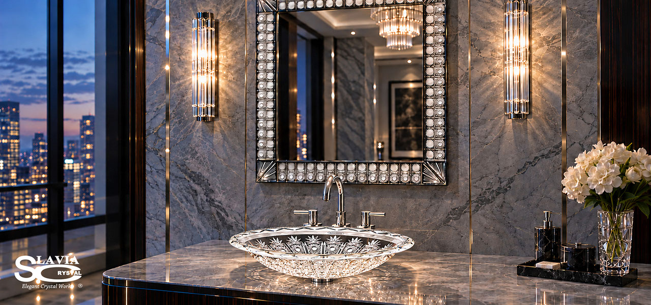 Mjestic Victoria Crystal Sink, Bathroom Sink, Washbasin, Wash bowl,