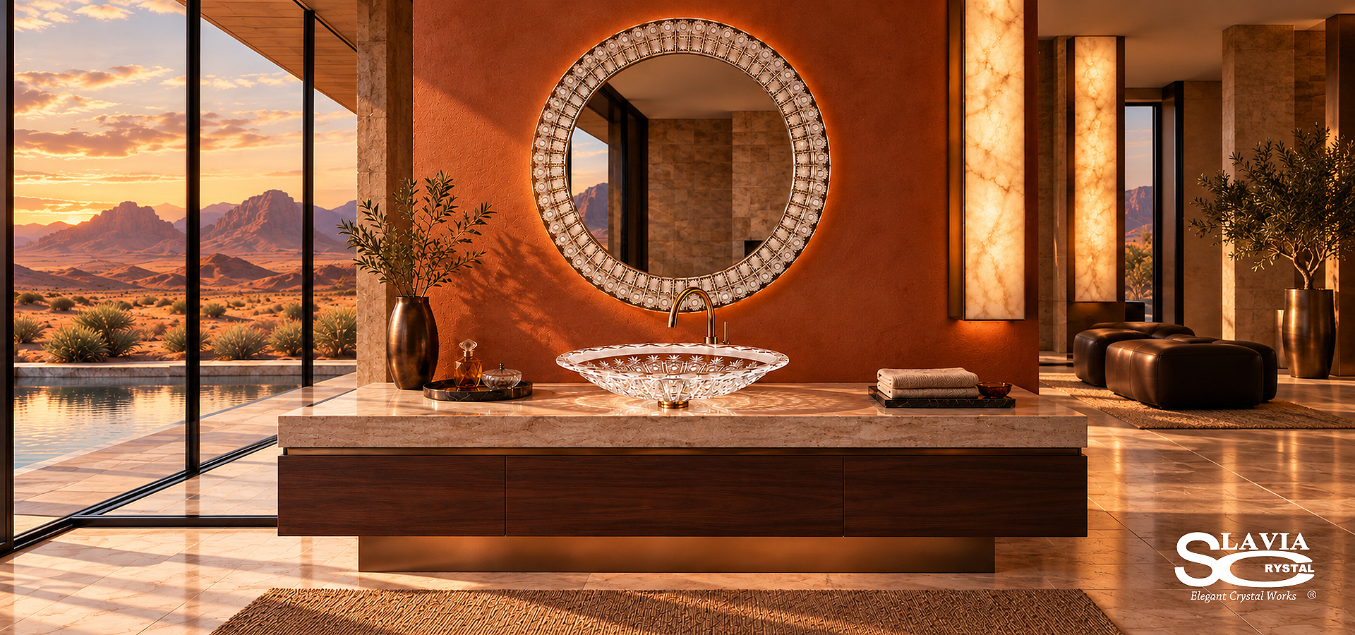 Mjestic Victoria Crystal Sink, Bathroom Sink, Washbasin, Wash bowl,