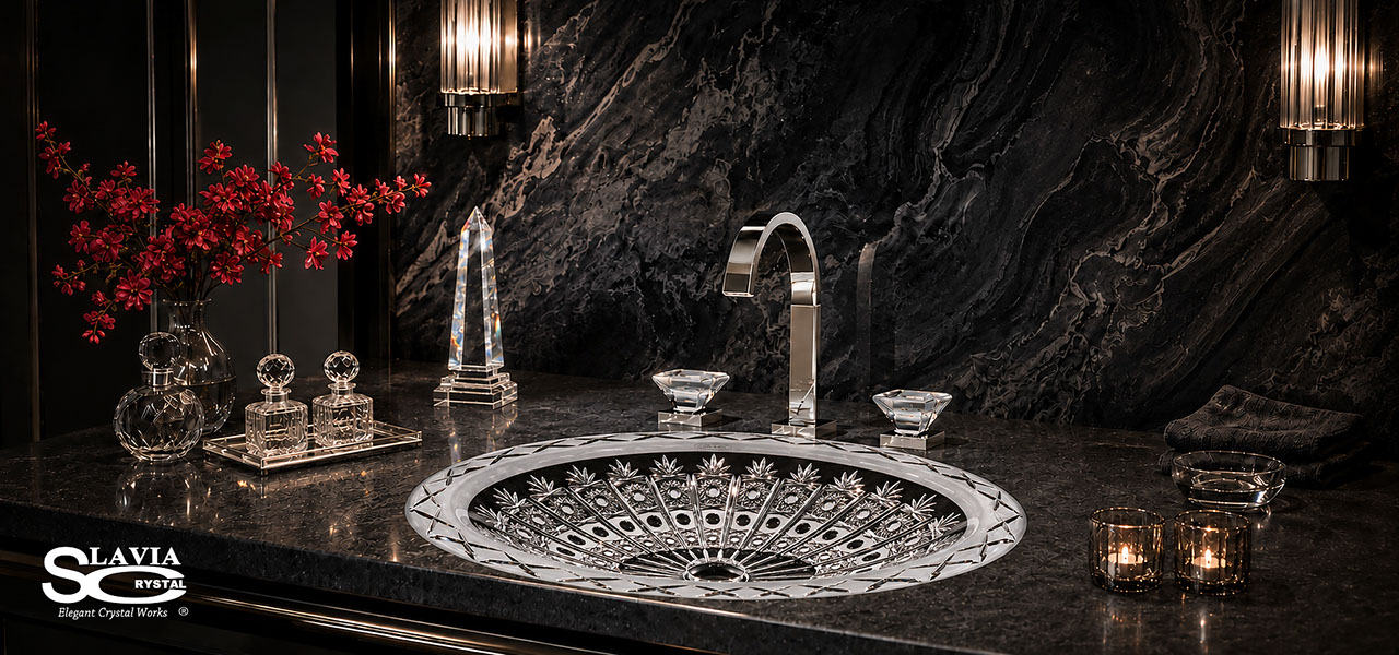 Mjestic Victoria Crystal Sink, Bathroom Sink, Washbasin, Wash bowl,