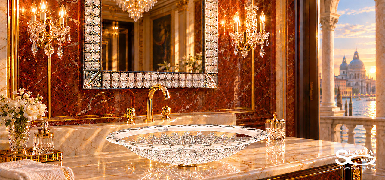 Mjestic Victoria Crystal Sink, Bathroom Sink, Washbasin, Wash bowl,