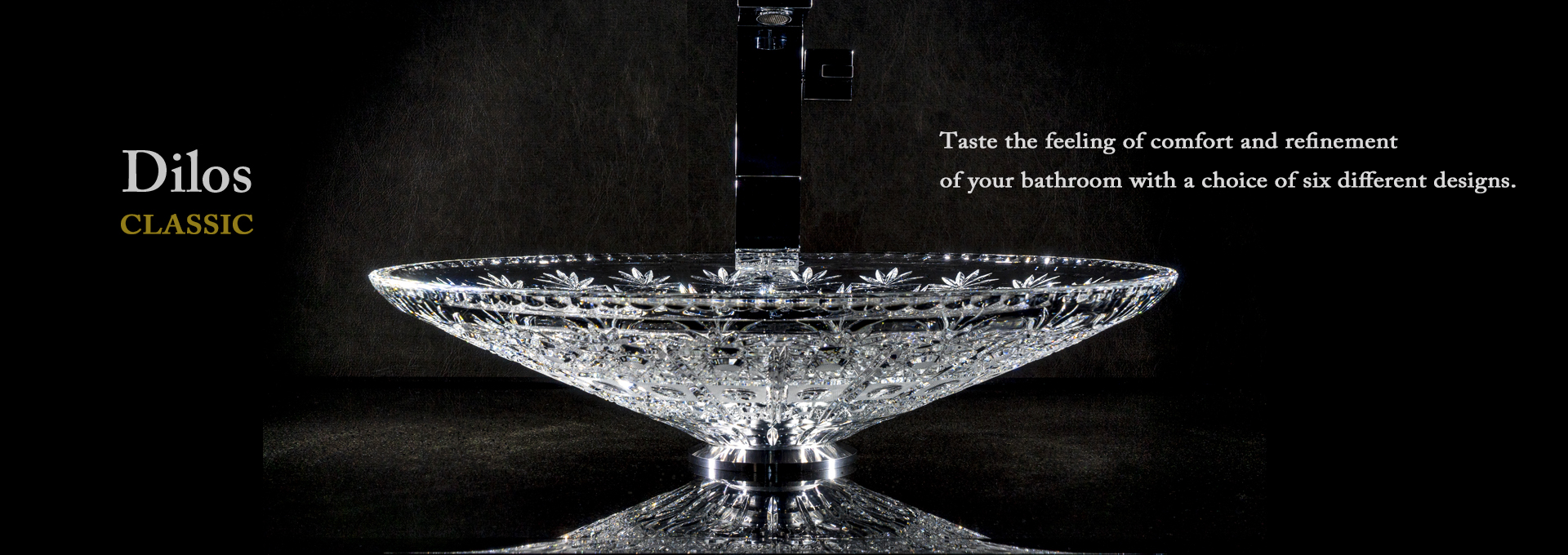 スラヴィアクリスタル：ディロス：高級洗面ボウル：高級洗面器：手洗い器：おしゃれ：美しい：クラッシック：豪華：ゴージャス：