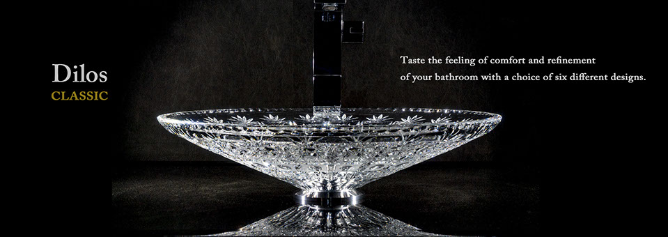 スラヴィアクリスタル：ディロス：高級洗面ボウル：高級洗面器：手洗い器：おしゃれ：美しい：クラッシック：豪華：ゴージャス：