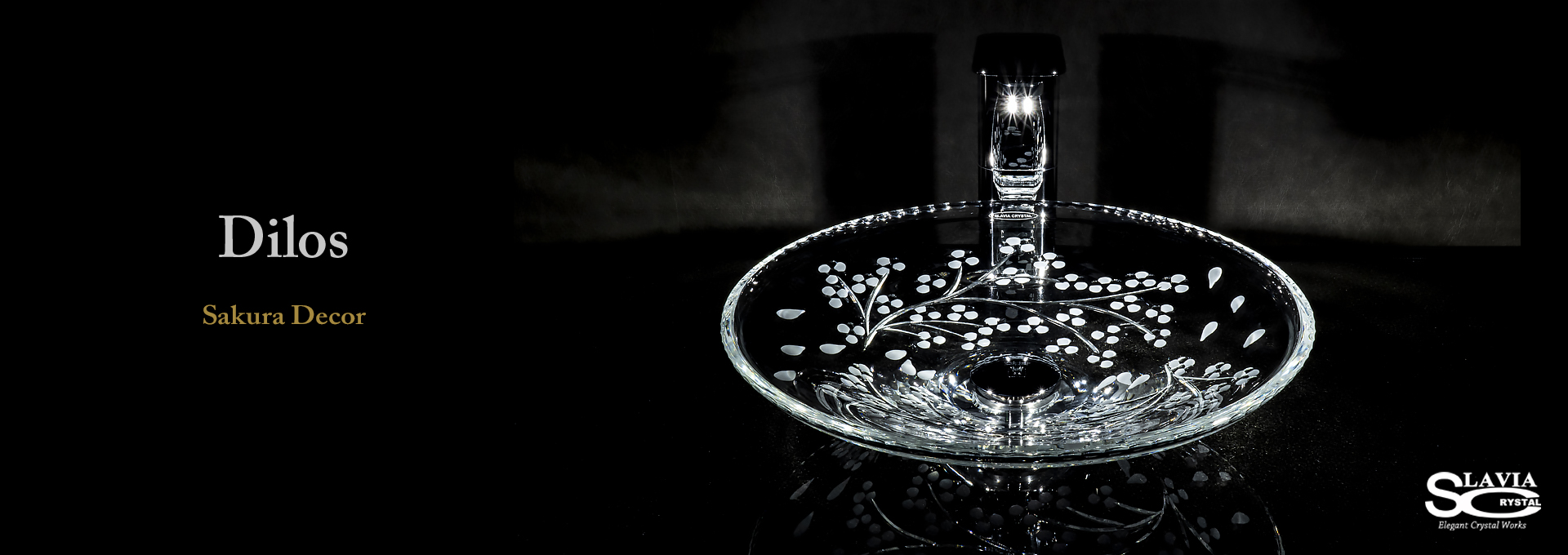 SLAVIA CRYSTAL Dilos SAKURA SLAVIA CRYSTAL Dilos(スラヴィアクリスタル)ディロス サクラ洗面ボウル |洗面器|手洗器|手洗いボウル|おしゃれ|豪華|美しい|ガラス|ボウル|最高級|クリスタル|