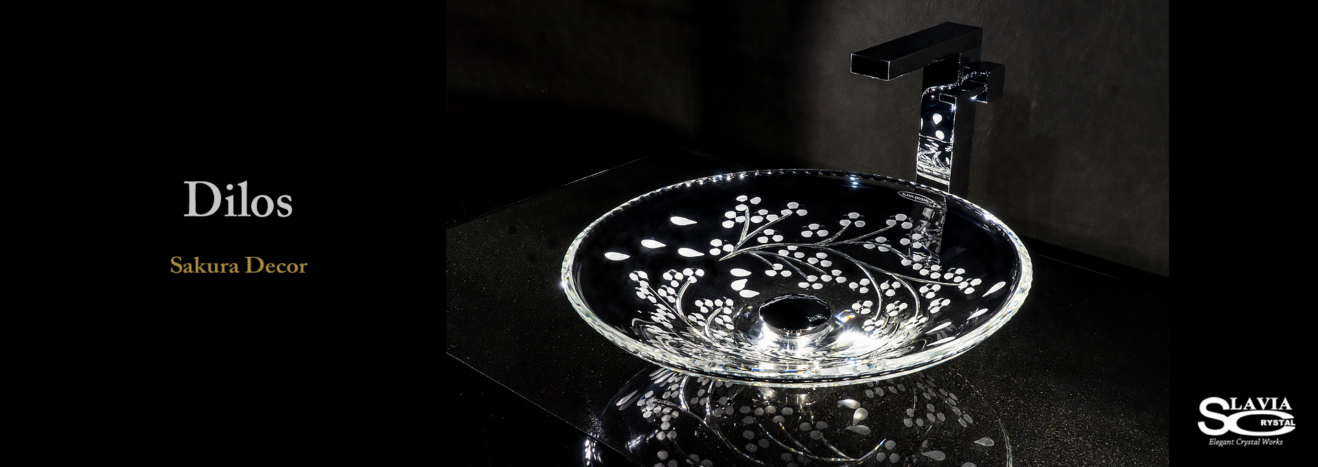 SLAVIA CRYSTAL Dilos SAKURA SLAVIA CRYSTAL Dilos SAKURA(スラヴィアクリスタル)ディロス サクラ洗面ボウル |洗面器|手洗器|手洗いボウル|おしゃれ|豪華|美しい|ガラス|ボウル|最高級|クリスタル|