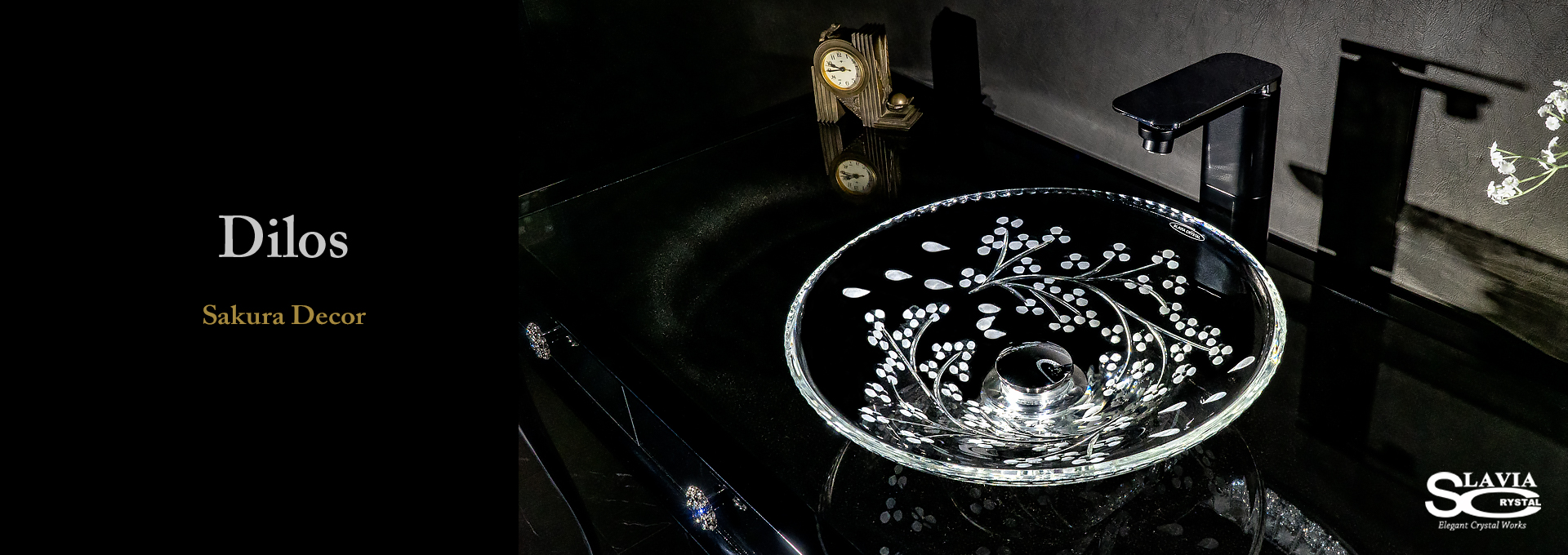 SLAVIA CRYSTAL Dilos SAKURA SLAVIA CRYSTAL Dilos SAKURA(スラヴィアクリスタル)ディロス サクラ洗面ボウル |洗面器|手洗器|手洗いボウル|おしゃれ|豪華|美しい|ガラス|ボウル|最高級|クリスタル|
