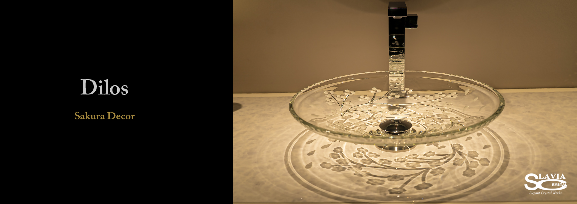 SLAVIA CRYSTAL Dilos SAKURA SLAVIA CRYSTAL Dilos SAKURA(スラヴィアクリスタル)ディロス サクラ洗面ボウル |洗面器|手洗器|手洗いボウル|おしゃれ|豪華|美しい|ガラス|ボウル|最高級|クリスタル|