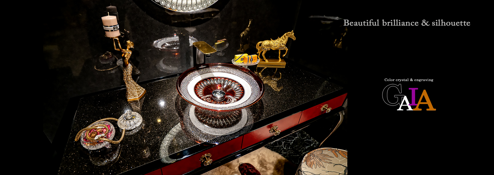 SLAVIA CRYSTAL Dilos GAIA series SLAVIA CRYSTAL Dilos GAIA  series(スラヴィアクリスタル)ディロス ガイア 洗面ボウル |洗面器|手洗器|手洗いボウル|おしゃれ|豪華|美しい|ガラス|ボウル|最高級|クリスタル|