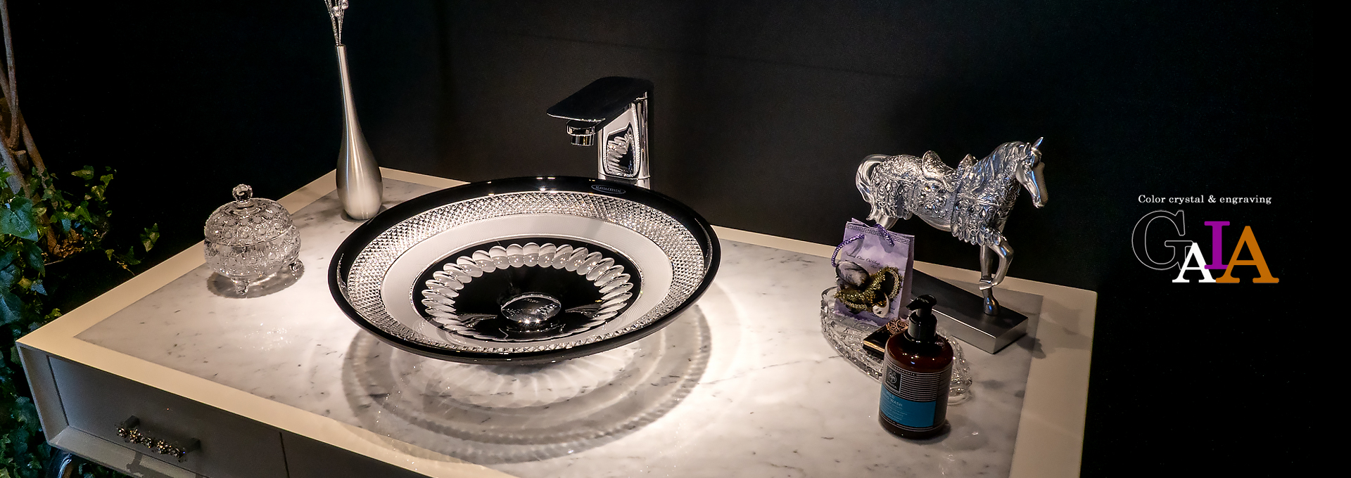 SLAVIA CRYSTAL Dilos GAIA series SLAVIA CRYSTAL Dilos GAIA  series(スラヴィアクリスタル)ディロス ガイア 洗面ボウル |洗面器|手洗器|手洗いボウル|おしゃれ|豪華|美しい|ガラス|ボウル|最高級|クリスタル|