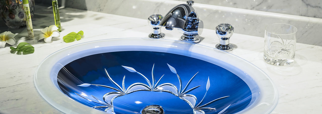 スラヴィアクリスタル：ユリア洗面ボウル：洗面器：手洗い器：手洗いボウル：最高級：美しい：おしゃれ：豪華：