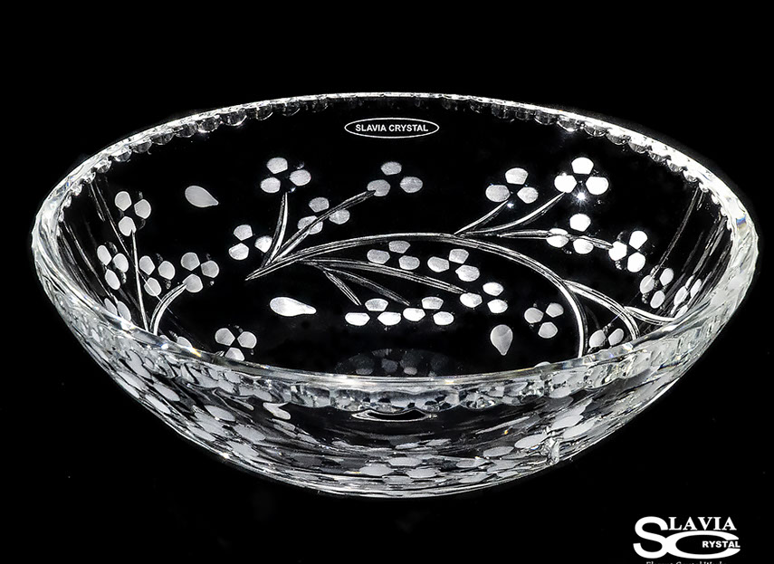 スラヴィアクリスタル　ミミ　クラッシック　サクラ洗面ボウル　｜クリスタル｜ガラス｜手洗器｜手洗いボウル｜洗面器｜小型｜コンパクト｜トイレ｜玄関｜スペース｜デザイン｜おしゃれ｜豪華｜美しい｜スラビアクリスタル｜小さめ：｜