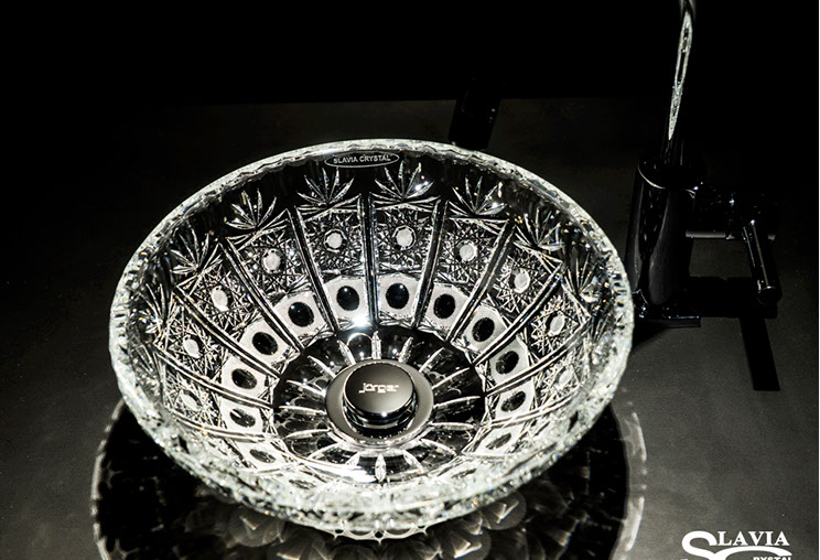 スラヴィアクリスタル　ミミ　ヴィクトリア280クリスタル洗面ボウル｜手洗器｜手洗いボウル｜洗面器｜小型｜おしゃれ｜美しい｜