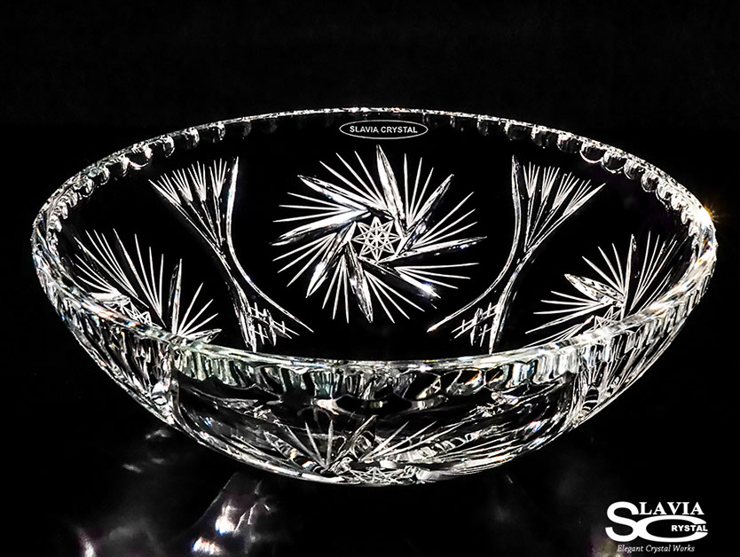 スラヴィアクリスタル　ミミ　クラッシック　ヴィエラ洗面ボウル　｜クリスタル｜ガラス｜手洗器｜手洗いボウル｜洗面器｜小型｜コンパクト｜トイレ｜玄関｜スペース｜デザイン｜おしゃれ｜豪華｜美しい｜スラビアクリスタル｜小さめ：｜