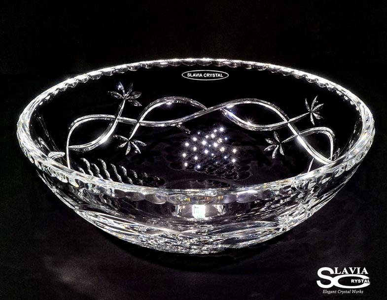 スラヴィアクリスタル　ミミ　クラッシック　ヴィネア洗面ボウル　｜クリスタル｜ガラス｜手洗器｜手洗いボウル｜洗面器｜小型｜コンパクト｜トイレ｜玄関｜スペース｜デザイン｜おしゃれ｜豪華｜美しい｜スラビアクリスタル｜小さめ：｜