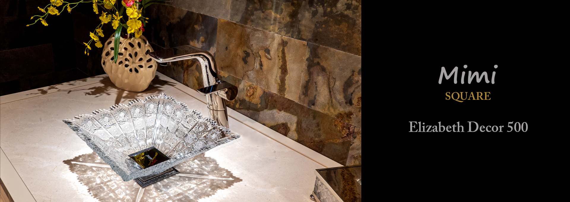 SLAVIA CRYSTAL Mimi SQUARE ELIZABETH washbasin スラヴィアクリスタル ミミ スクエアーエリザベス洗面ボウル |クリスタル|ガラス|手洗器|手洗いボウル|洗面器|小型|コンパクト|トイレ|玄関|スペース|デザイン|おしゃれ|豪華|美しい|スラビアクリスタル|小さめ:|