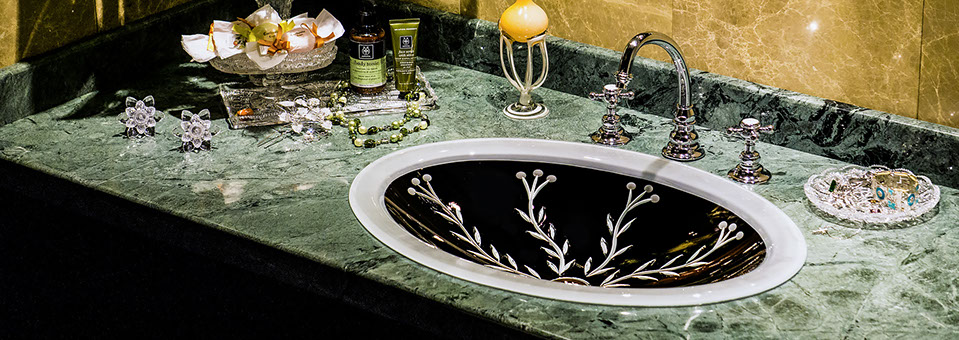 スラヴィアクリスタル：リタ洗面ボウル：洗面器：手洗い器：手洗いボウル：最高級：美しい：おしゃれ：豪華：