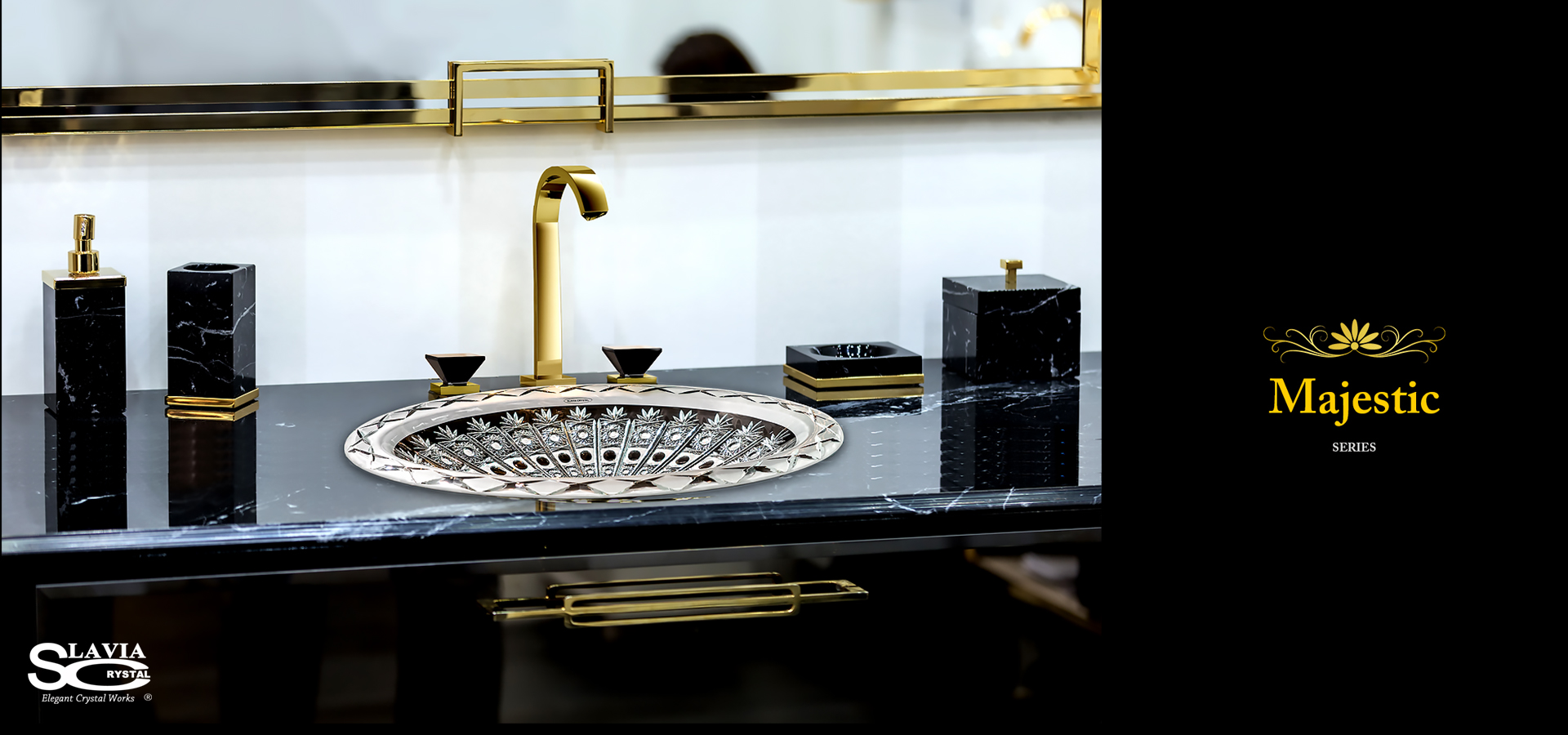 SLAVIA CRYSTAL MAJESTIC スラヴィアクリスタル マジェスティック クリスタル洗面ボウル:洗面器: