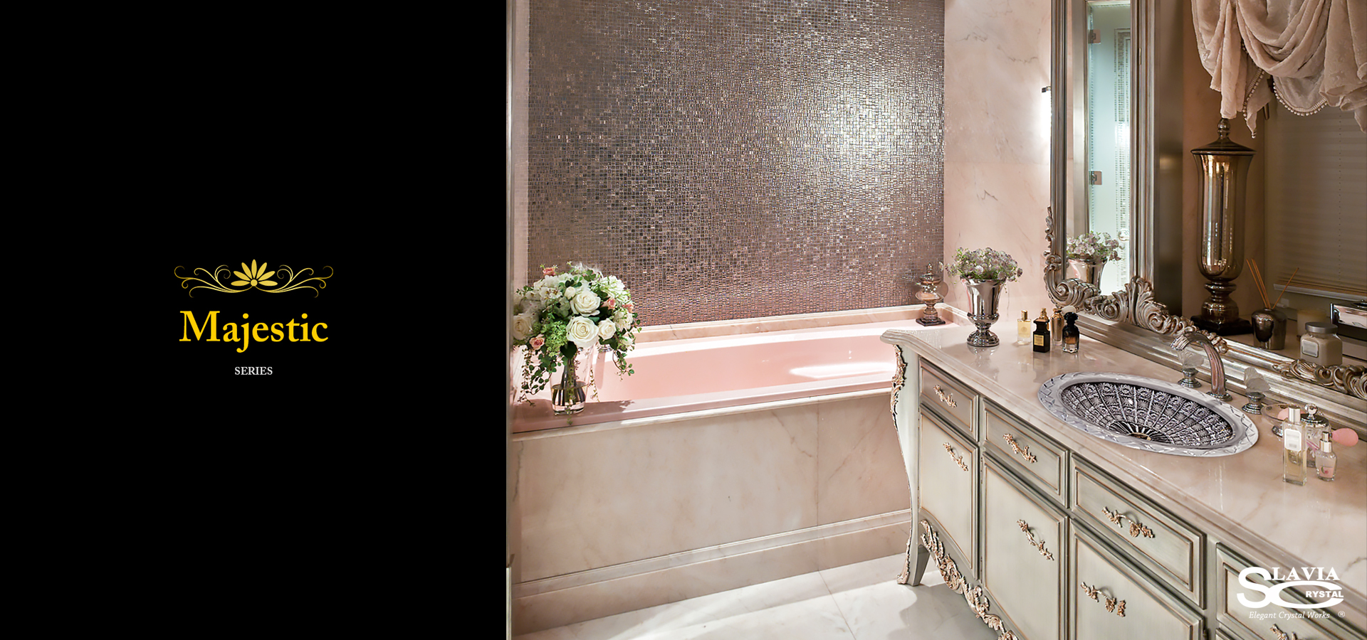 SLAVIA CRYSTAL MAJESTIC スラヴィアクリスタル マジェスティック クリスタル洗面ボウル:洗面器: