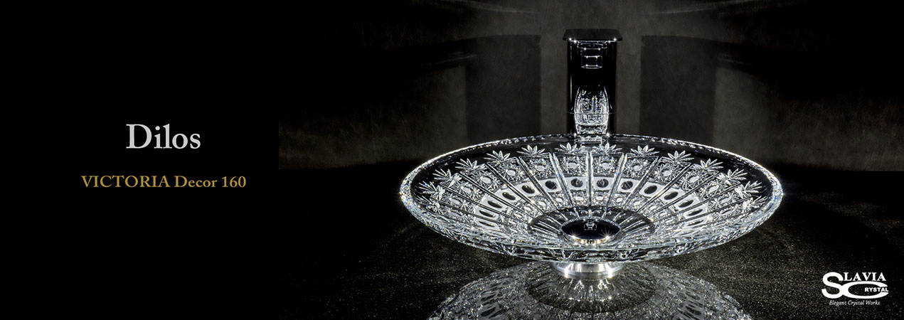 スラヴィアクリスタル：ディロス：ヴィクトリア高級洗面ボウル：高級洗面器：手洗い器：おしゃれ：美しい：クラッシック：豪華：ゴージャス：