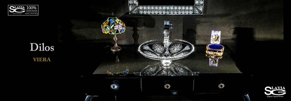 SLAVIA CRYSTAL　Dilos（スラヴィアクリスタル）ディロス　ヴィエラ洗面ボウル　｜洗面器｜手洗器｜手洗いボウル｜おしゃれ｜豪華｜美しい｜ガラス｜ボウル｜最高級｜クリスタル｜