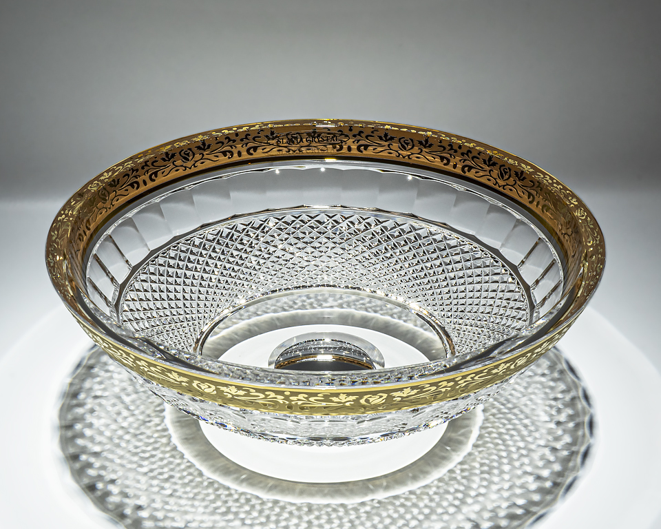 スラヴィアクリスタル　ミミ　エンパイアーゴールドクリスタル洗面ボウル　｜クリスタル｜ガラス｜手洗器｜手洗いボウル｜洗面器｜小型｜コンパクト｜トイレ｜玄関｜スペース｜デザイン｜おしゃれ｜豪華｜美しい｜スラビアクリスタル｜小さめ｜