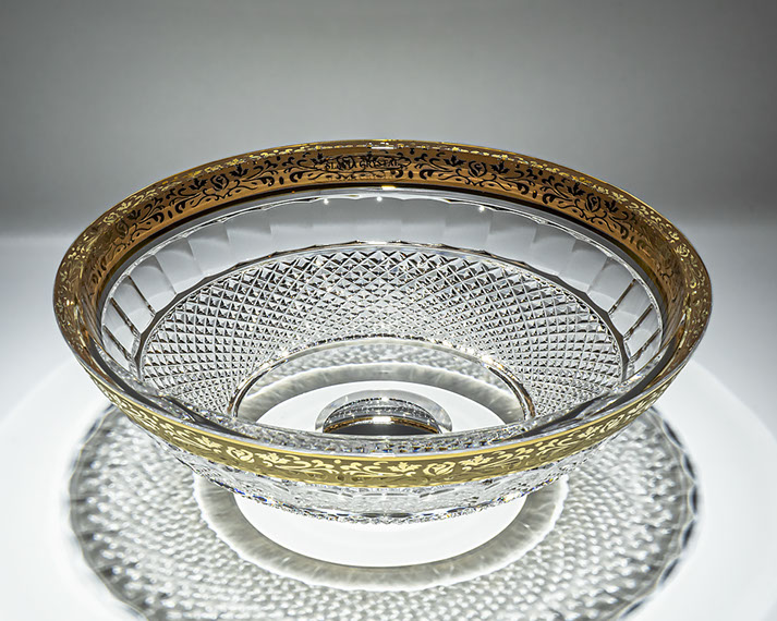 スラヴィアクリスタル　ミミ　エンパイアーゴールドクリスタル洗面ボウル　｜クリスタル｜ガラス｜手洗器｜手洗いボウル｜洗面器｜小型｜コンパクト｜トイレ｜玄関｜スペース｜デザイン｜おしゃれ｜豪華｜美しい｜スラビアクリスタル｜小さめ｜