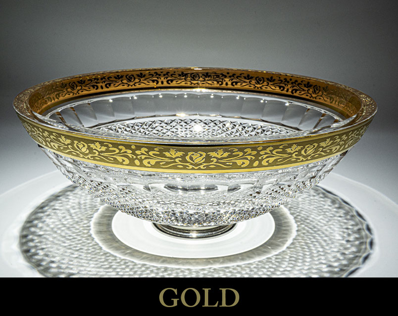 スラヴィアクリスタル　ミミ　エンパイアーゴールド　クリスタル洗面ボウル　｜クリスタル｜ガラス｜手洗器｜手洗いボウル｜洗面器｜小型｜コンパクト｜トイレ｜玄関｜スペース｜デザイン｜おしゃれ｜豪華｜美しい｜スラビアクリスタル｜小さめ｜