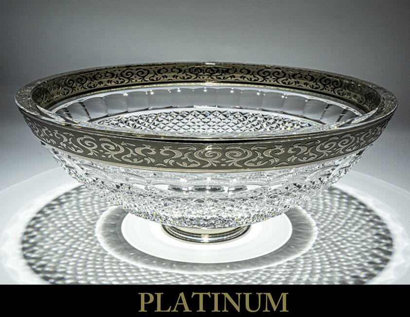 スラヴィアクリスタル　ミミ　エンパイアープラチナクリスタル洗面ボウル　｜クリスタル｜ガラス｜手洗器｜手洗いボウル｜洗面器｜小型｜コンパクト｜トイレ｜玄関｜スペース｜デザイン｜おしゃれ｜豪華｜美しい｜スラビアクリスタル｜小さめ｜