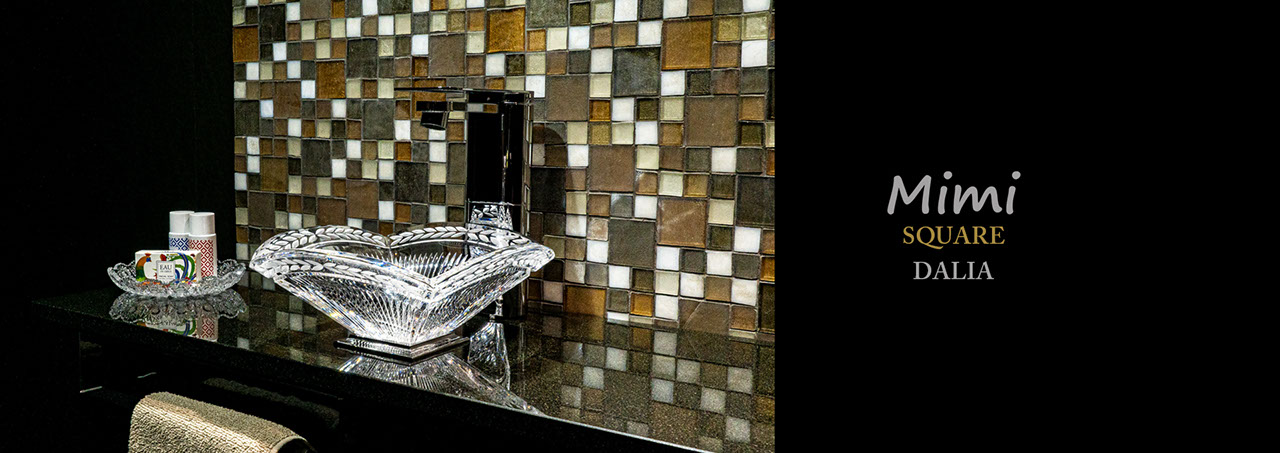 スラヴィアクリスタル　ミミ　スクエアーダリア洗面ボウル　｜クリスタル｜ガラス｜手洗器｜手洗いボウル｜洗面器｜小型｜コンパクト｜トイレ｜玄関｜スペース｜デザイン｜おしゃれ｜豪華｜美しい｜スラビアクリスタル｜小さめ：｜ 